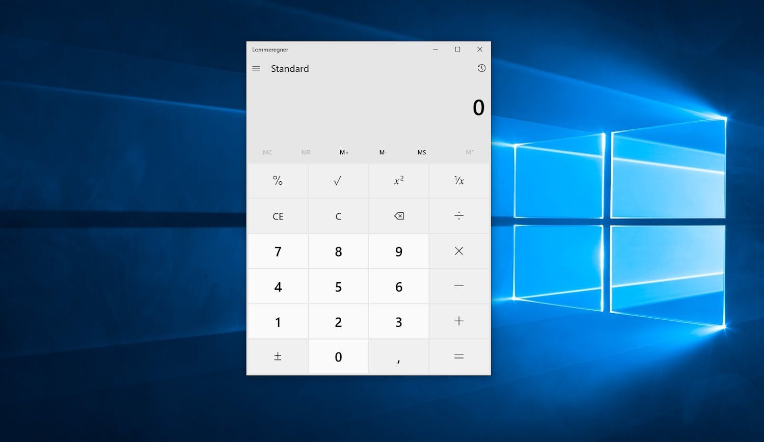 Lommeregner Windows 10